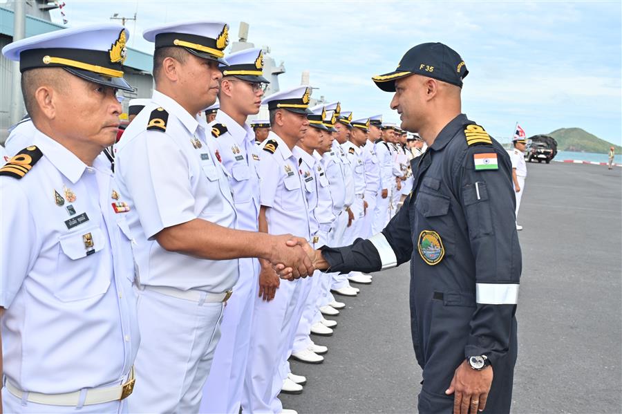 Indian Navy’s eastern flat ships Udayagiri, Kavaratti and Shakti conclude visit to Sattahip, Thailand