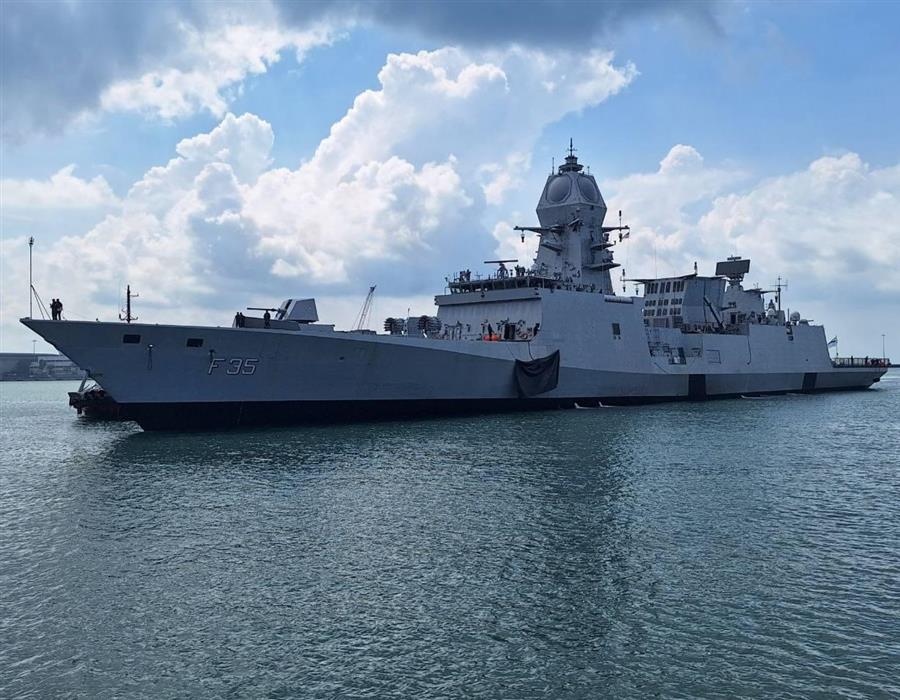Indian Navy’s eastern fleet ships Udaygiri, Kavaratti and Shakti arrives at Changi Naval Base, Singapore